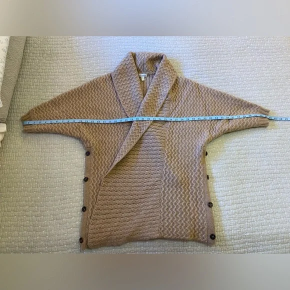 Garnet Hill Taupe Cardigan Sweater